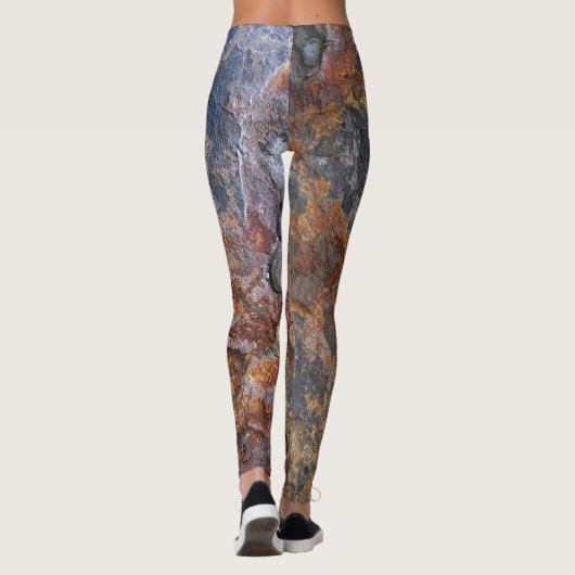 Raues Geologie-Felsen-Beschaffenheits-Foto Leggings (Rückseite)