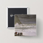 Raues Meer Claude Monets | bei Etretat, 1868-69 Button (Vorne & Hinten)