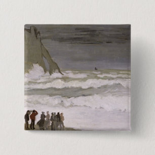 Raues Meer Claude Monets bei Etretat, 1868-69 Button