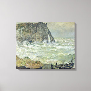 Raues Meer Claude Monets   bei Etretat, 1883 Leinwanddruck