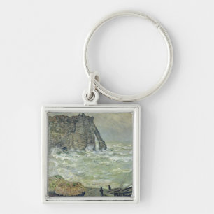 Raues Meer Claude Monets   bei Etretat, 1883 Schlüsselanhänger