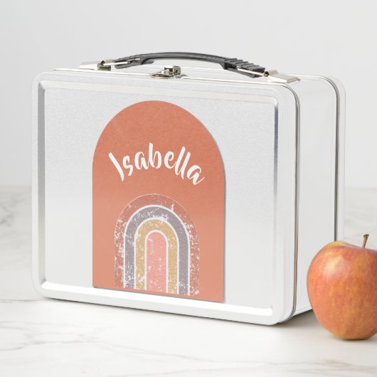 Rauferer Regenbogen Boho Metall Brotdose (Beispiel)