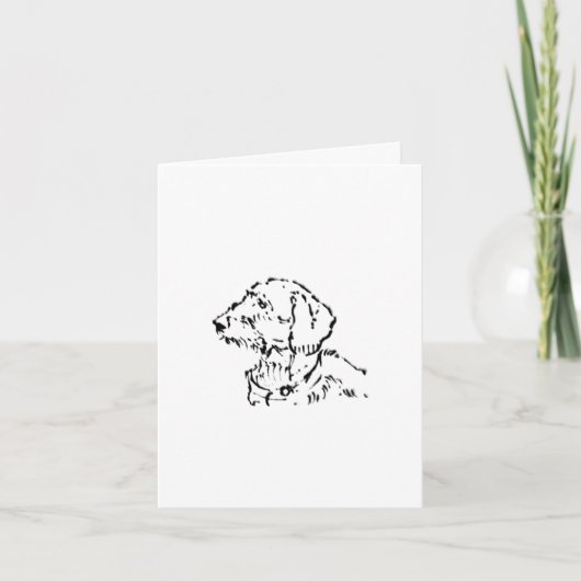 Rauhaar-Dachshund-Hundeeltern Karte (Vorderseite)