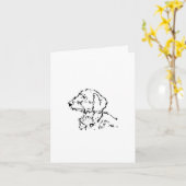 Rauhaar-Dachshund-Hundeeltern Karte (Gelbe Blume)
