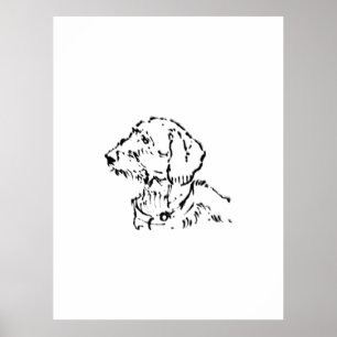 Rauhaar-Dachshund-Hundeeltern Poster