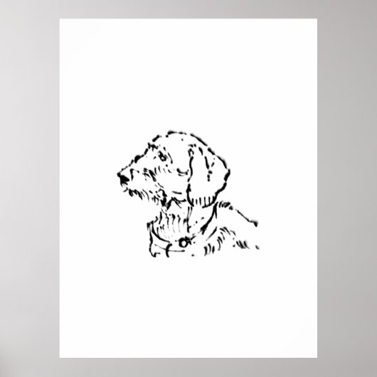 Rauhaar-Dachshund-Hundeeltern Poster (Vorne)
