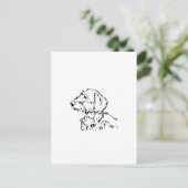 Rauhaar-Dachshund-Hundeeltern Postkarte (Stehend Vorderseite)