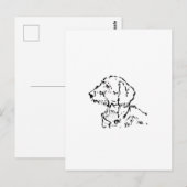 Rauhaar-Dachshund-Hundeeltern Postkarte (Vorne/Hinten)