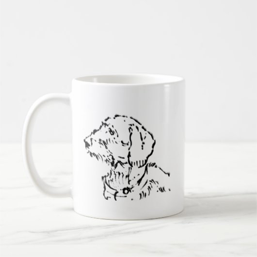 Rauhaar-Dackel-Hundemama-Kaffee Kaffeetasse (Links)