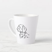 Rauhaar-Dackel-Hundemutter-Kaffee Milchtasse (Linke Ecke)