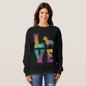 Rauhaardackel Love Sweatshirt (Vorne ganz)
