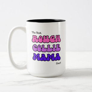 Rauhcollie-Mama Zweifarbige Tasse