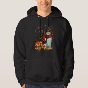 Rauher Collie Herbstschal Hunde Herbstlaub Hoodie