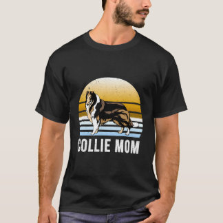 Rauhhaar Collie-Hundemutter Vintage Retro-Geschenk T-Shirt