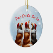 Rauhhaar Collie Keramik Ornament (Rechts)