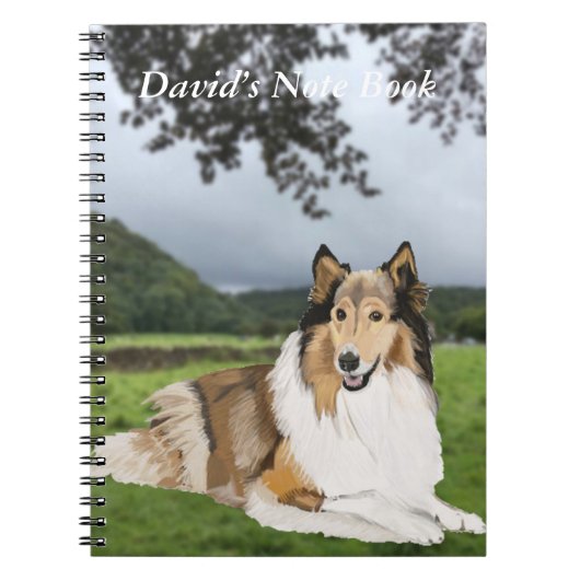 Rauhhaar Collie Notizblock (Vorderseite)