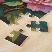 Rauhhaar Collie Rose Wiese Kunst Puzzle (Seite)