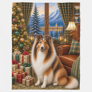 Rauhhaar Collie Urlaub Fleecedecke