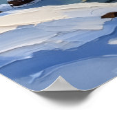 Rauhhaar Collie Weihnachtsboot Urlaub Poster (Ecke)