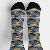 Rauhhaar Collie Weihnachtsboot Urlaub Socken (Oben)