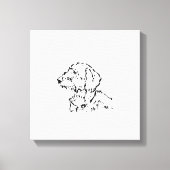 Rauhhaar-Dachshund-Hundeeltern Leinwanddruck (Vorderseite)