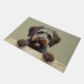 Rauhhaariger Vorstehhund-Griffon Fußmatten-Kunst Fußmatte (Schrägansicht)