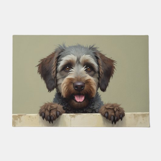 Rauhhaariger Vorstehhund-Griffon Fußmatten-Kunst Fußmatte (Vorderseite)
