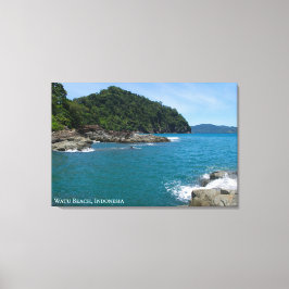Rauhige Meeresstrand Landschaft Reise Foto Indones Leinwanddruck