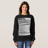Raul Ernährungsinformation Problem lösen Sweatshirt (Vorne ganz)