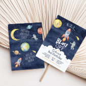 Raum 3 2 1 Blast Off Birthday Einladung
