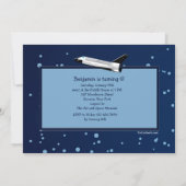 Raum-Abenteuer-Foto-Einladung Einladung (Rückseite)