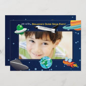 Raum-Abenteuer-Foto-Einladung Einladung (Vorne/Hinten)