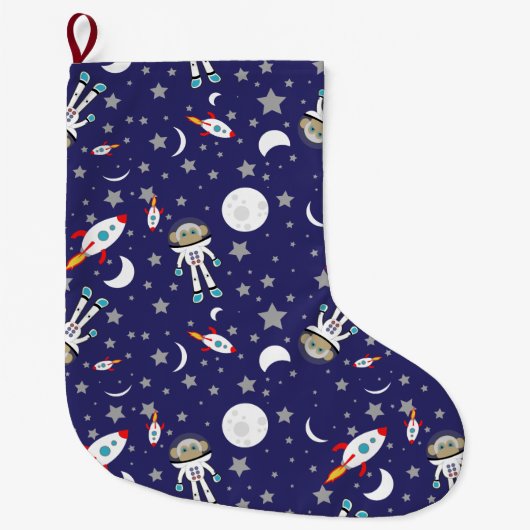 Raum-Affe-WeihnachtsStrumpf Großer Weihnachtsstrumpf (Vorderseite)