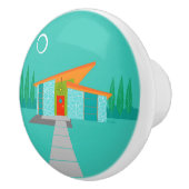 Raum-Alters-Cartoon-Haus-Keramik-Griff Keramikknauf (Rechts)