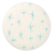 Raum-Alters-Türkis-Sternexplosion-Keramik-Griff Keramikknauf (Vorderseite)