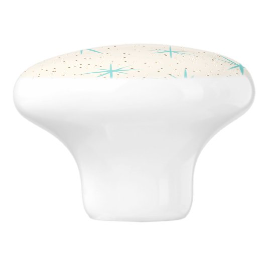 Raum-Alters-Türkis-Sternexplosion-Keramik-Griff Keramikknauf (Seitenansicht)