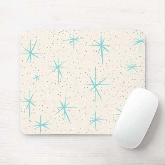 Raum-Alters-Türkis-Sternexplosionen Mousepad (Mit Mouse)