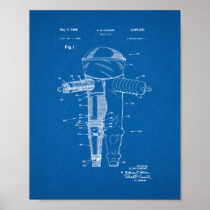 Raum-Anzugs-Patent - Plan Poster