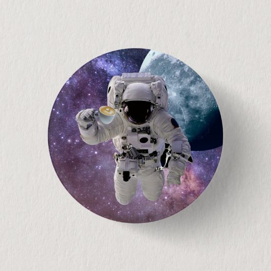 Raum, Astronaut, Kaffee-Überlauftaste Button (Vorderseite)