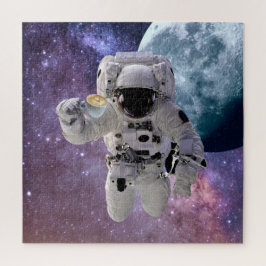 Raum, Astronaut, Puzzle für Kaffee