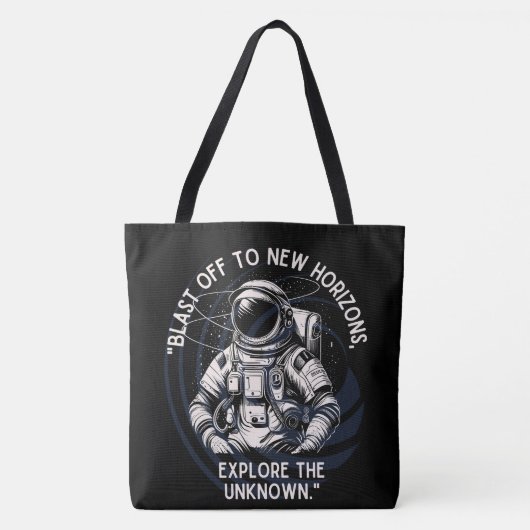 RAUM, ASTRONAUT, UFO, ROCKETSHIPS, UNIVERSUM TASCHE (Vorderseite)
