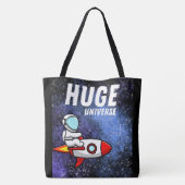 RAUM, ASTRONAUT, UFO, ROCKETSHIPS, UNIVERSUM TASCHE (Rückseite)