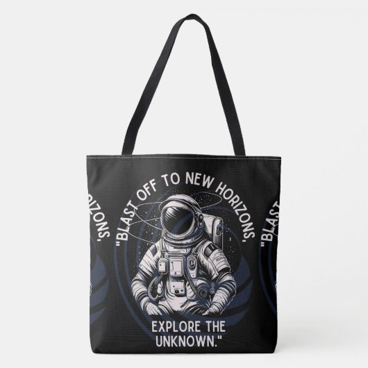RAUM, ASTRONAUT, UFO, ROCKETSHIPS, UNIVERSUM TASCHE (Vorderseite)