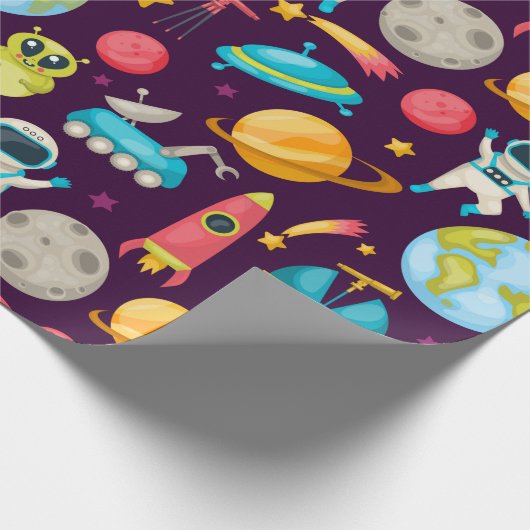 Raum/Außerirdischen Geschenkpapier (Ecke)