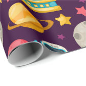 Raum/Außerirdischen Geschenkpapier (Rolleneckpunkt)