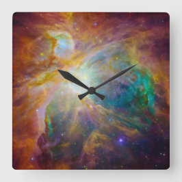 Raum - Chaos in Orion Quadratische Wanduhr