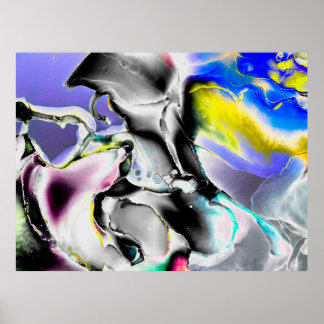 Raum. Der weiße Hintergrund. Slate Picture Poster