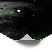 Raum. Der weiße Hintergrund. Slate Picture Poster (Ecke)