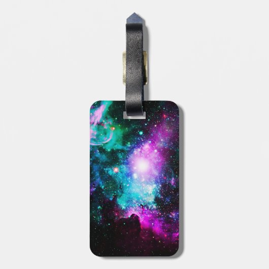 Raum-DJ-Katzenpizza Gepäckanhänger (Rückseite vertikal)