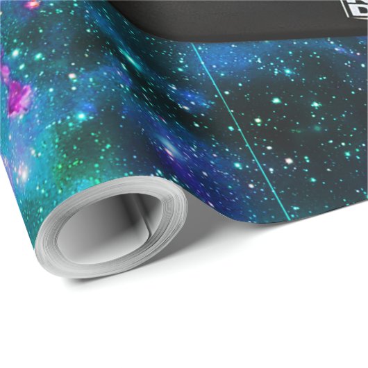 Raum-DJ-Katzenpizza Geschenkpapier (Rolleneckpunkt)